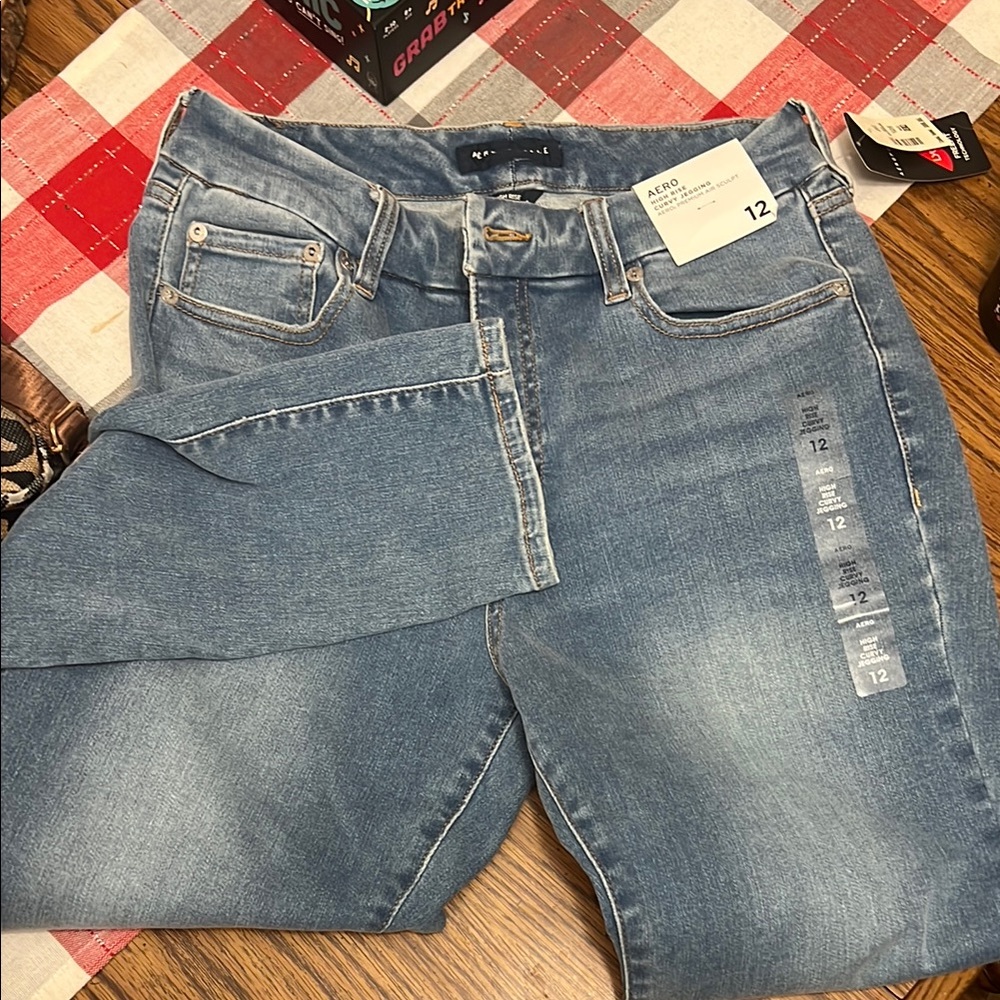 Aeropostale Blue Straight Leg Jeans with Classic Design